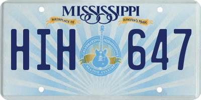 MS license plate HIH647