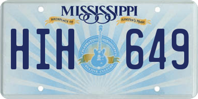 MS license plate HIH649