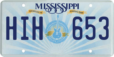 MS license plate HIH653