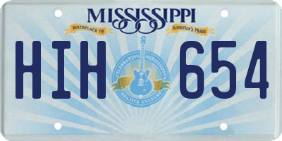 MS license plate HIH654