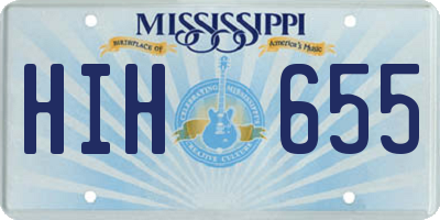 MS license plate HIH655