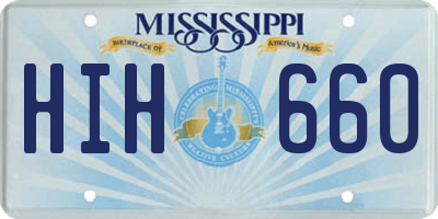 MS license plate HIH660