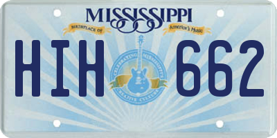 MS license plate HIH662