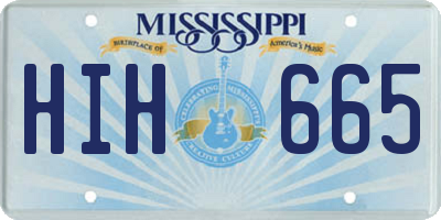 MS license plate HIH665