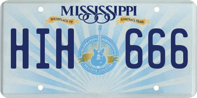 MS license plate HIH666