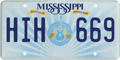 MS license plate HIH669