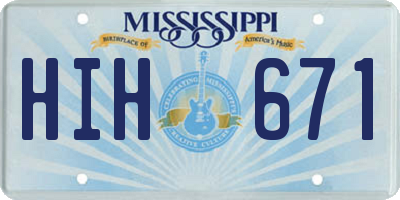 MS license plate HIH671