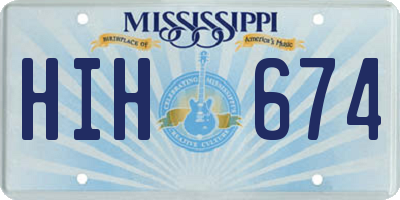 MS license plate HIH674