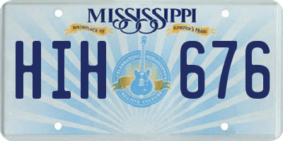 MS license plate HIH676