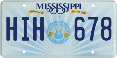 MS license plate HIH678