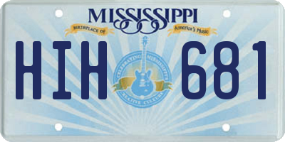 MS license plate HIH681
