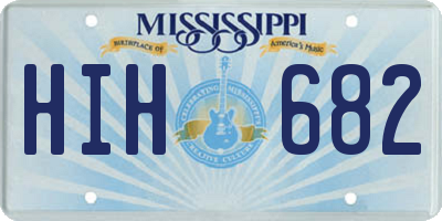 MS license plate HIH682