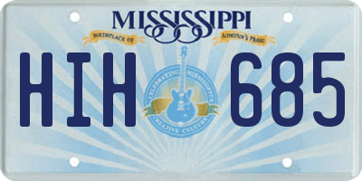 MS license plate HIH685