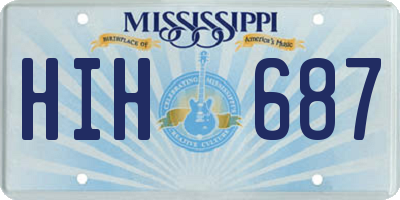 MS license plate HIH687