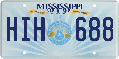 MS license plate HIH688