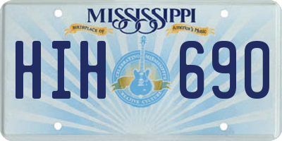 MS license plate HIH690