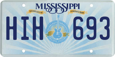 MS license plate HIH693