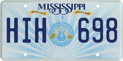 MS license plate HIH698