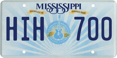 MS license plate HIH700