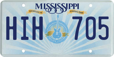 MS license plate HIH705