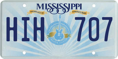 MS license plate HIH707