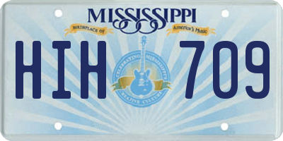 MS license plate HIH709