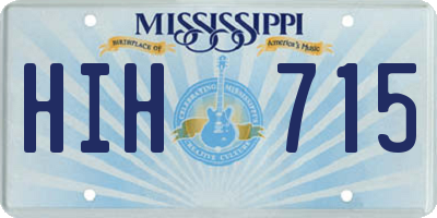 MS license plate HIH715