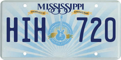 MS license plate HIH720