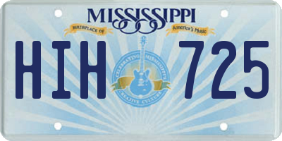 MS license plate HIH725