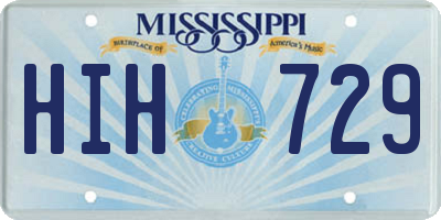 MS license plate HIH729