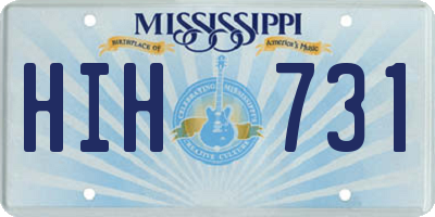 MS license plate HIH731
