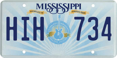 MS license plate HIH734