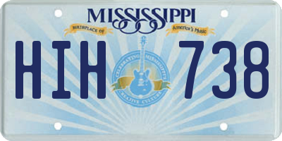 MS license plate HIH738