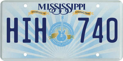 MS license plate HIH740