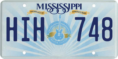 MS license plate HIH748