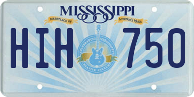 MS license plate HIH750