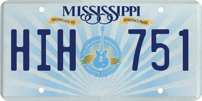 MS license plate HIH751