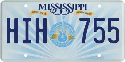 MS license plate HIH755