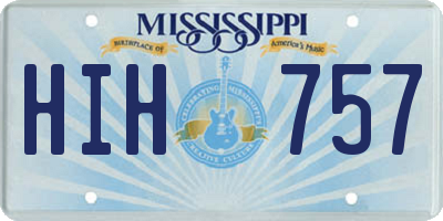 MS license plate HIH757