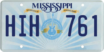 MS license plate HIH761