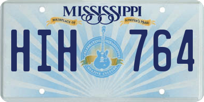 MS license plate HIH764