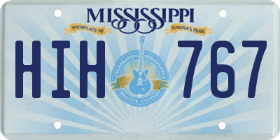 MS license plate HIH767