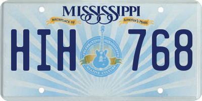 MS license plate HIH768