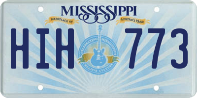 MS license plate HIH773