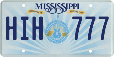 MS license plate HIH777