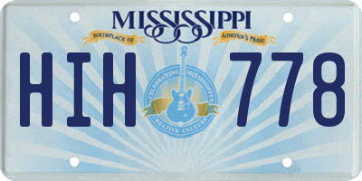 MS license plate HIH778