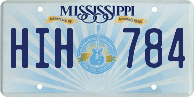 MS license plate HIH784