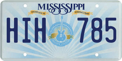 MS license plate HIH785