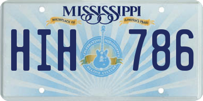 MS license plate HIH786