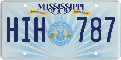 MS license plate HIH787